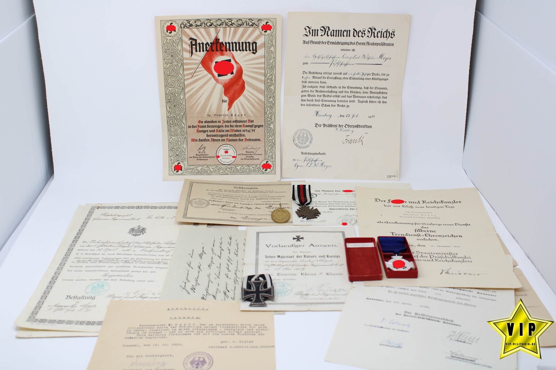 1. Weltkrieg und 3. Reich Eisernes Kreuz 1914 Nachlass einer Person