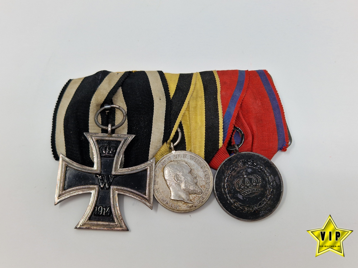 3-fach Spange 1. Weltkrieg Eisernes Kreuz 1914 / Württemberg