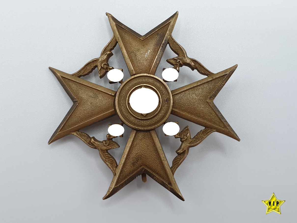 Spanienkreuz in Bronze ohne Schwerter
