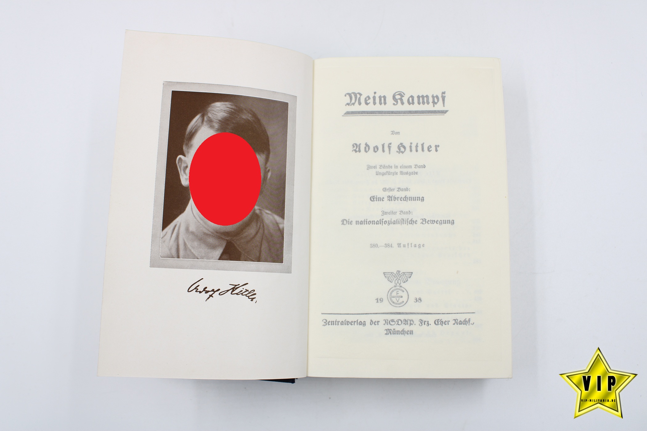 Mein Kampf 1938 Volksaugabe mit Schutzumschlag