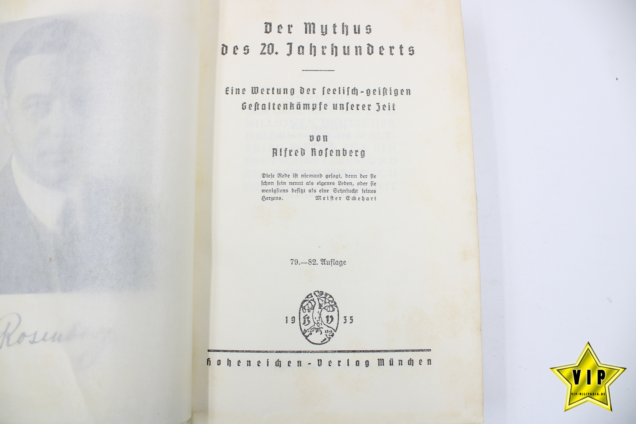 Alfred Rosenberg Der Mythos des 20. Jahrhunderts 1935