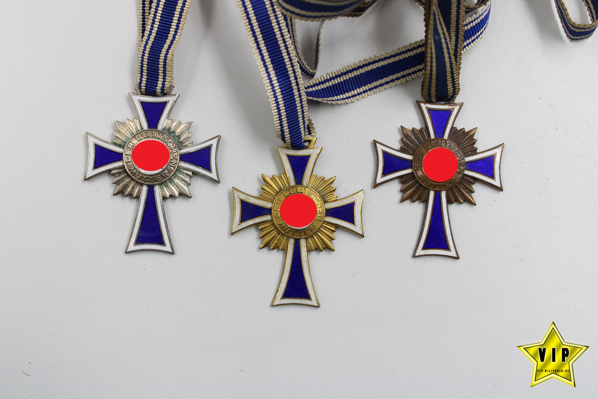 Mutterkreuz Gold+Silber+Bronze