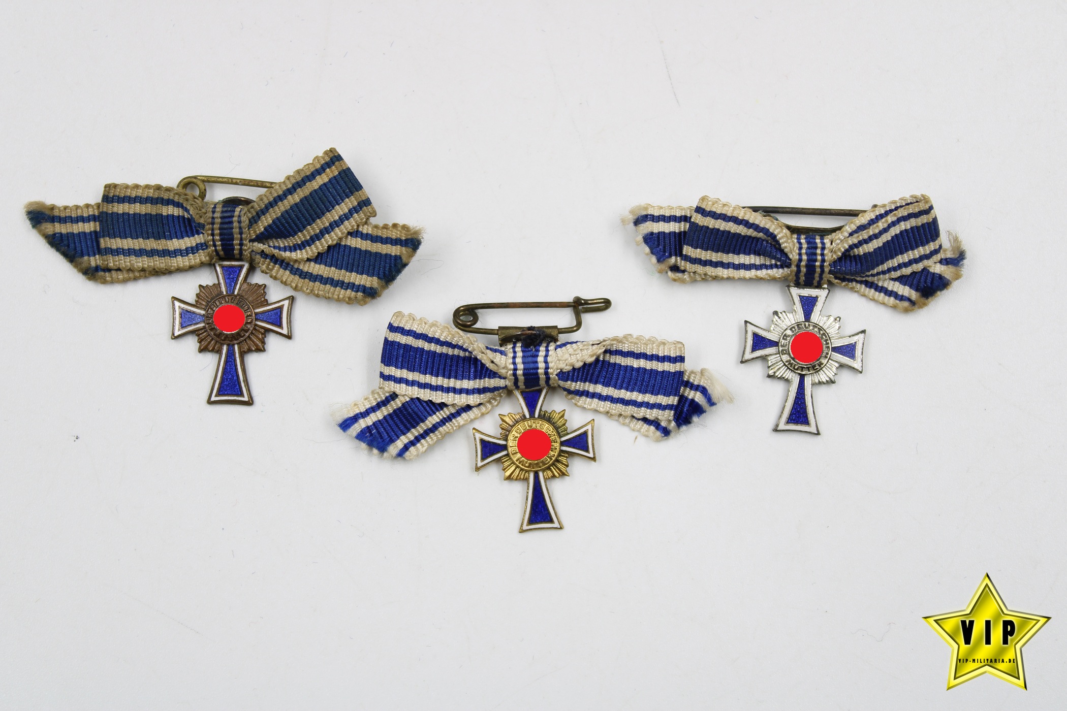 Mutterkreuz Gold+Silber+Bronze Miniatur