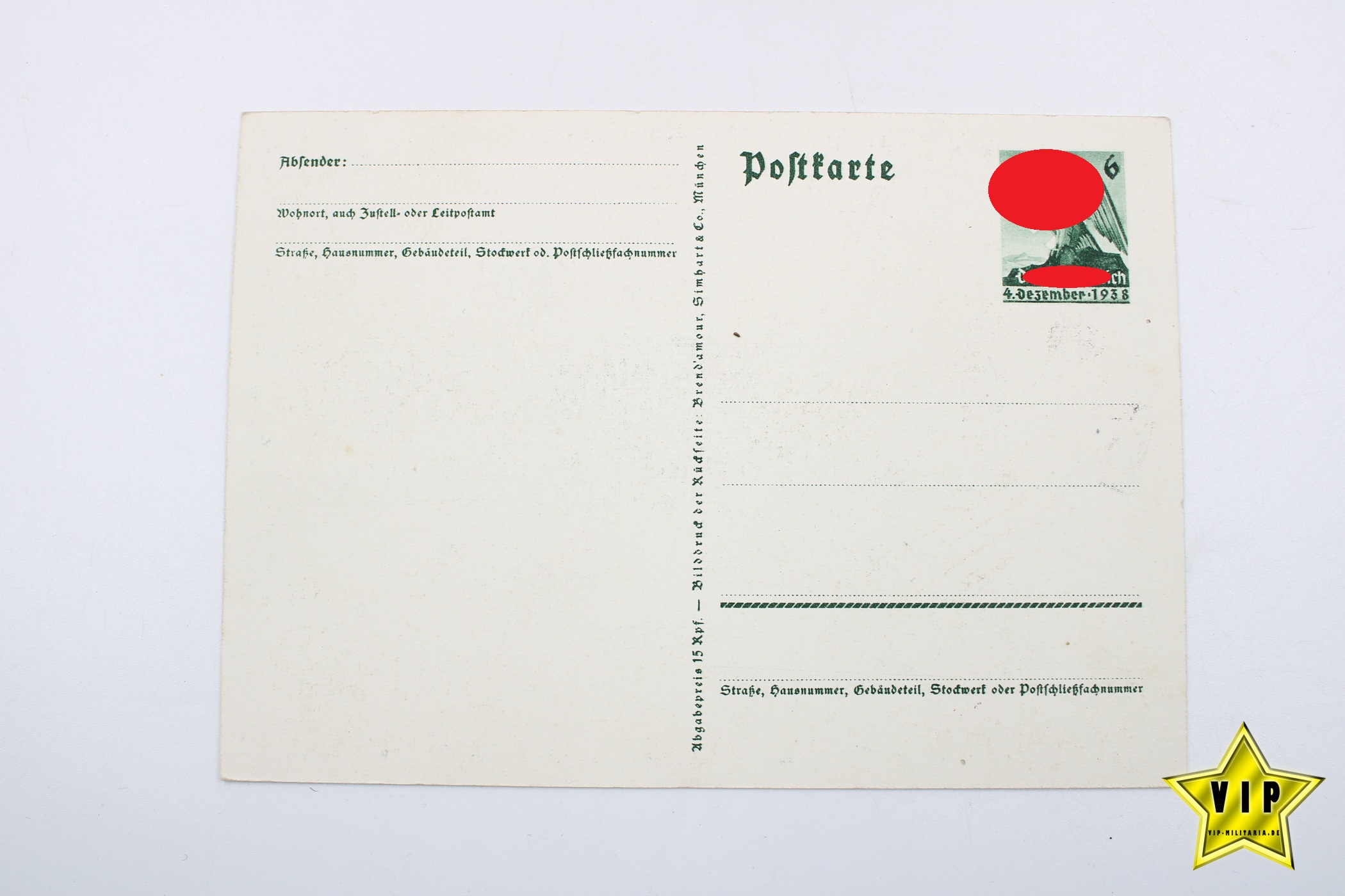 Postkarte Adolf Hitler