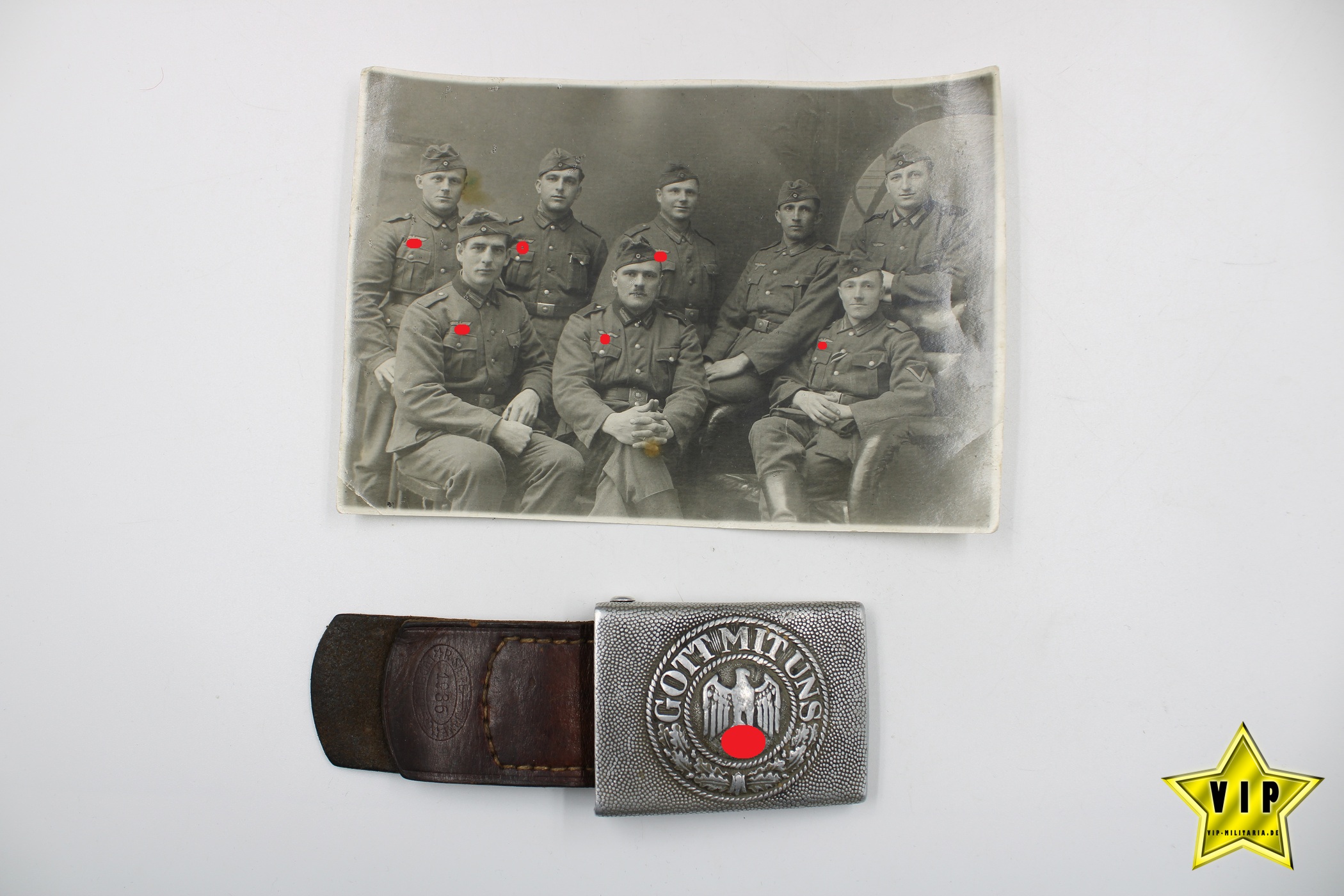 Wehrmacht Heer Koppelschloss mit Hersteller und Einheit