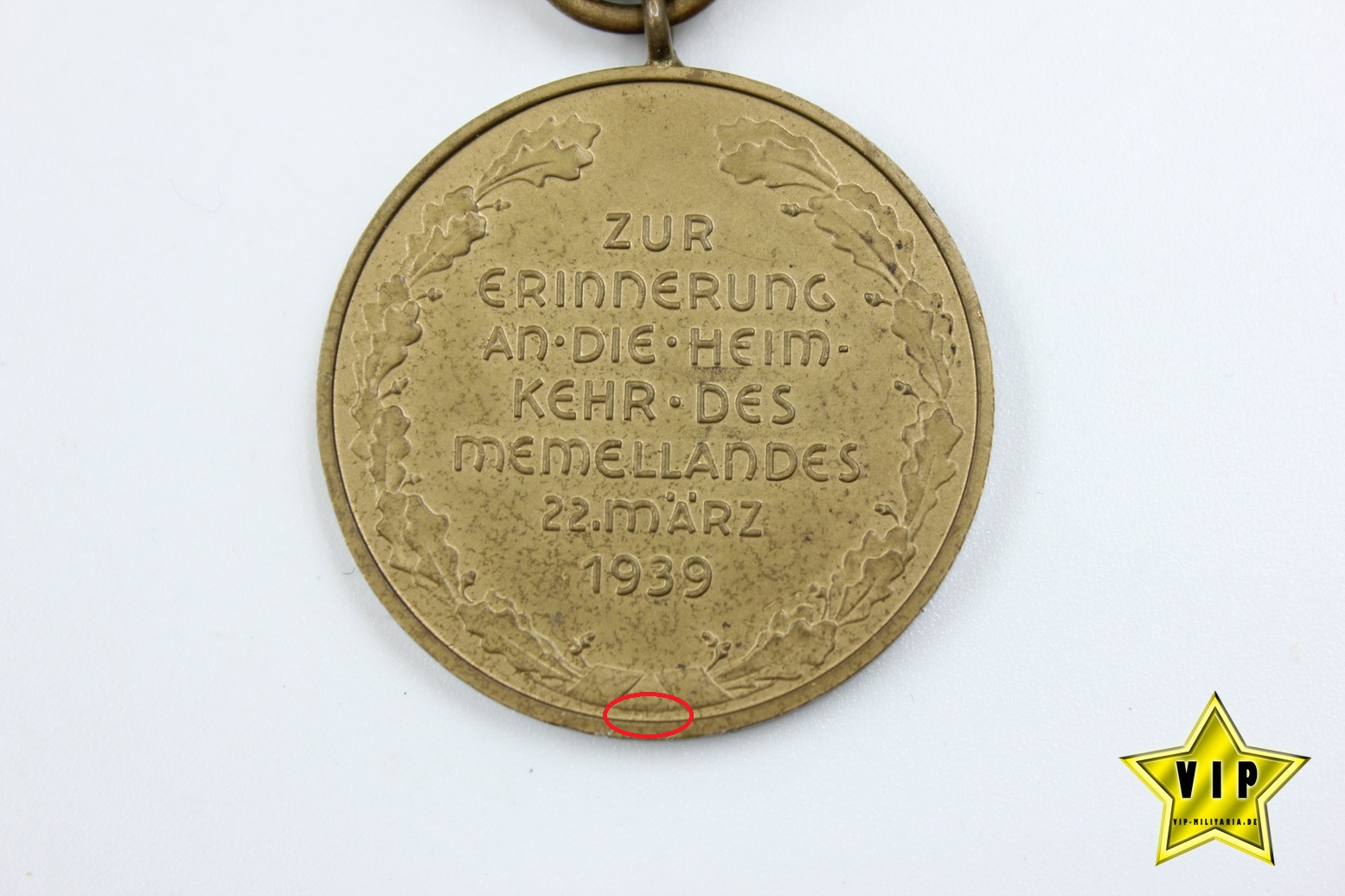 Medaille zur Erinnerung an die Heimkehr des Memellandes