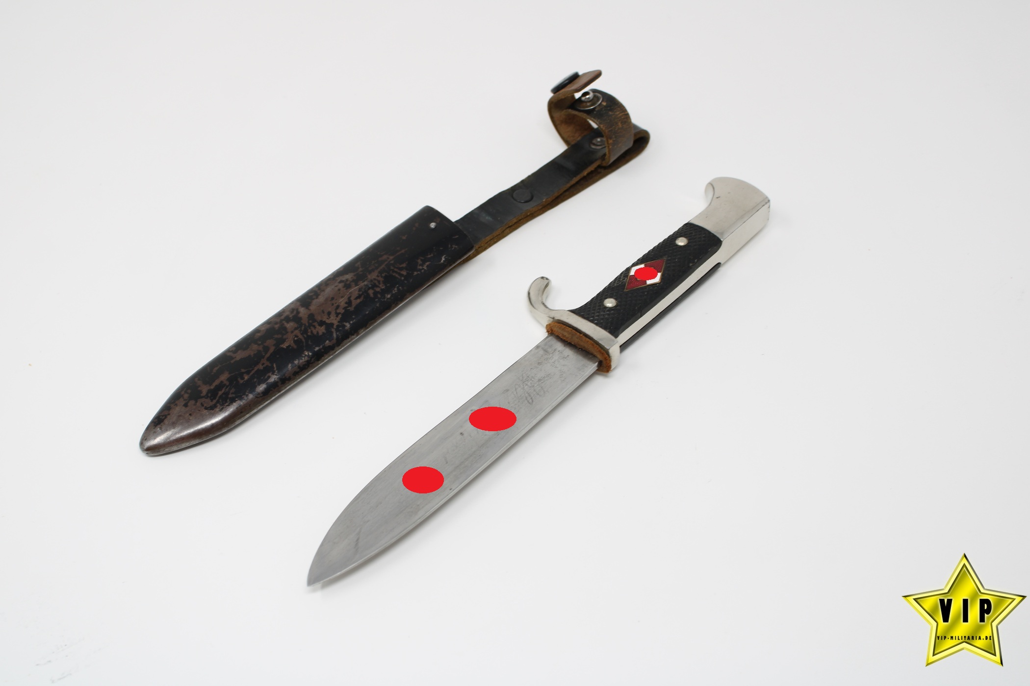 Hj Fahrtenmesser mit Devise Hersteller E. V. S. Solingen