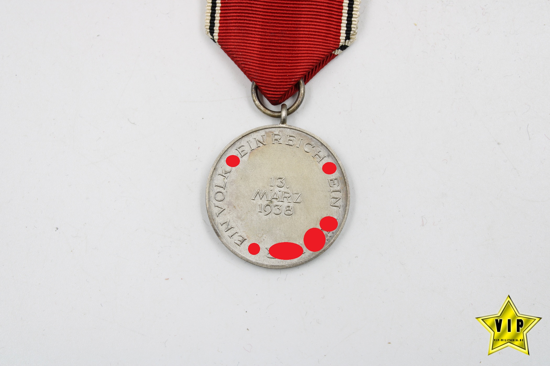 Anschluss Medaille 13. März 1938 Österreich am Trageband 