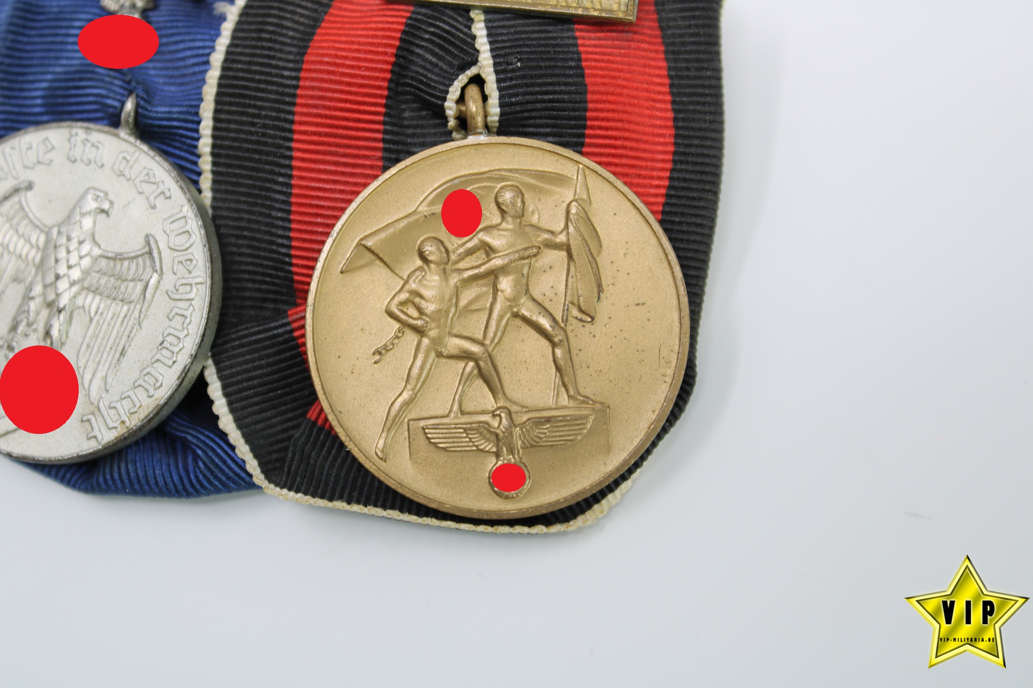 Wehrmachtspange Luftwaffe Anschlussmedaille + Wehrmacht Dienstauszeichnung 4 Jahre