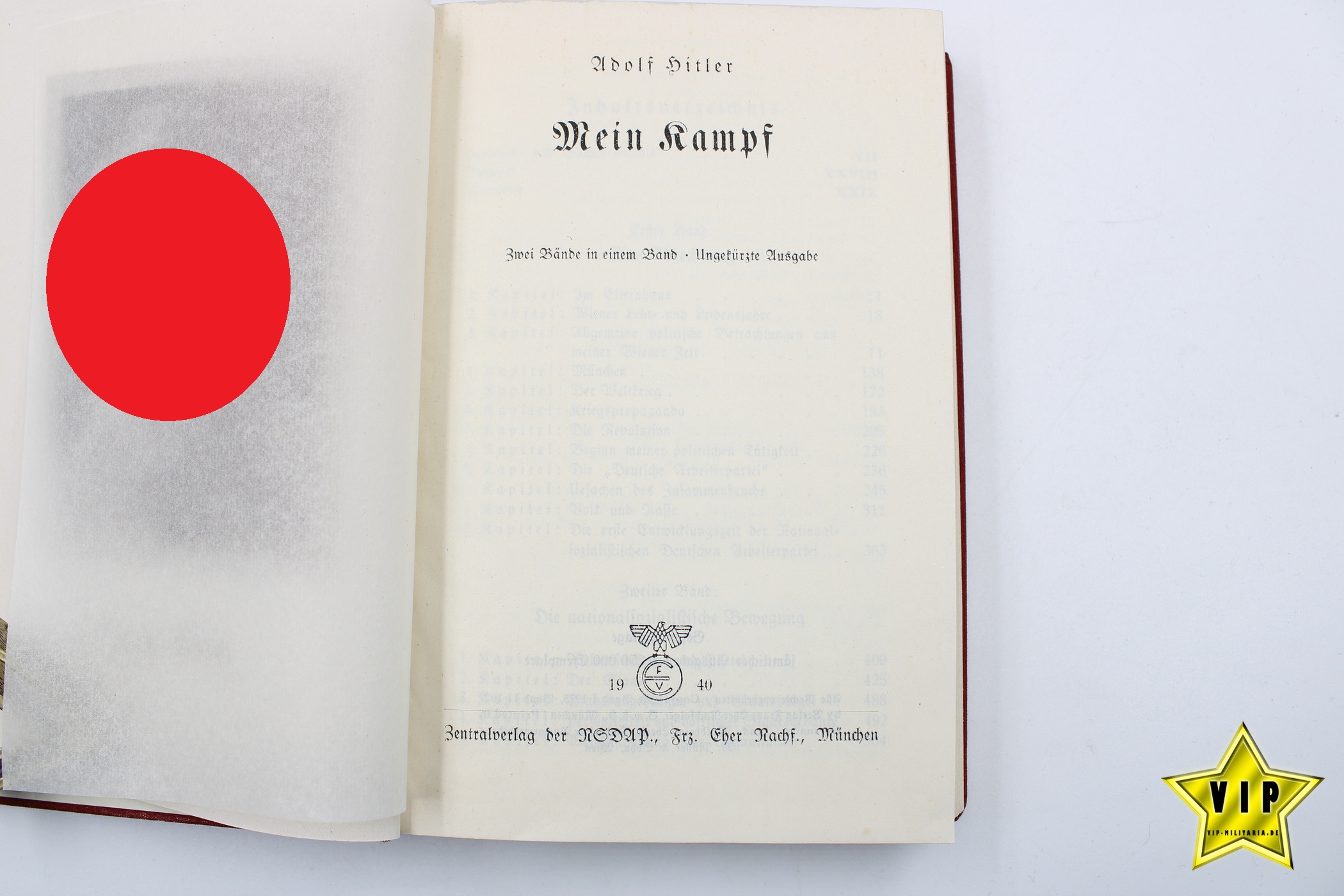 Mein Kampf rote Tornister Ausgabe 1940 Taschenbuch