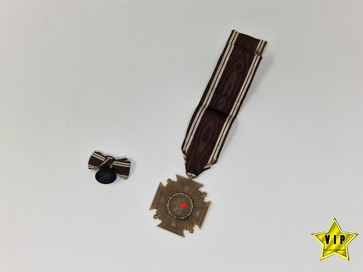 NSDAP Dienstauszeichnung in Bronze + Miniatur NSDAP Dienstauszeichnung in Bronze + Miniatur