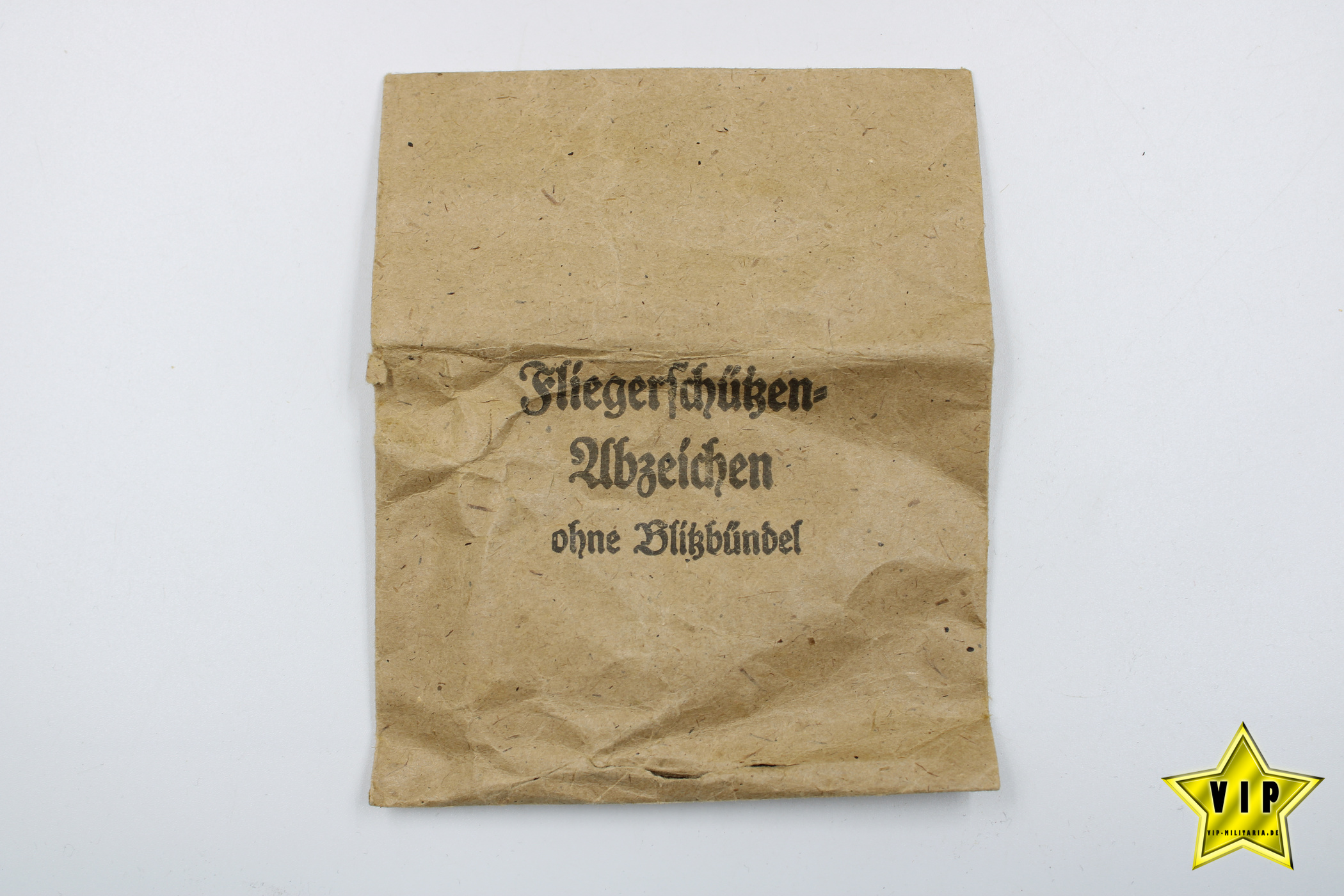 Fliegerschützenabzeichen der Luftwaffe ohne Blitzbündel Wilhem Deumer in Verleihungstüte