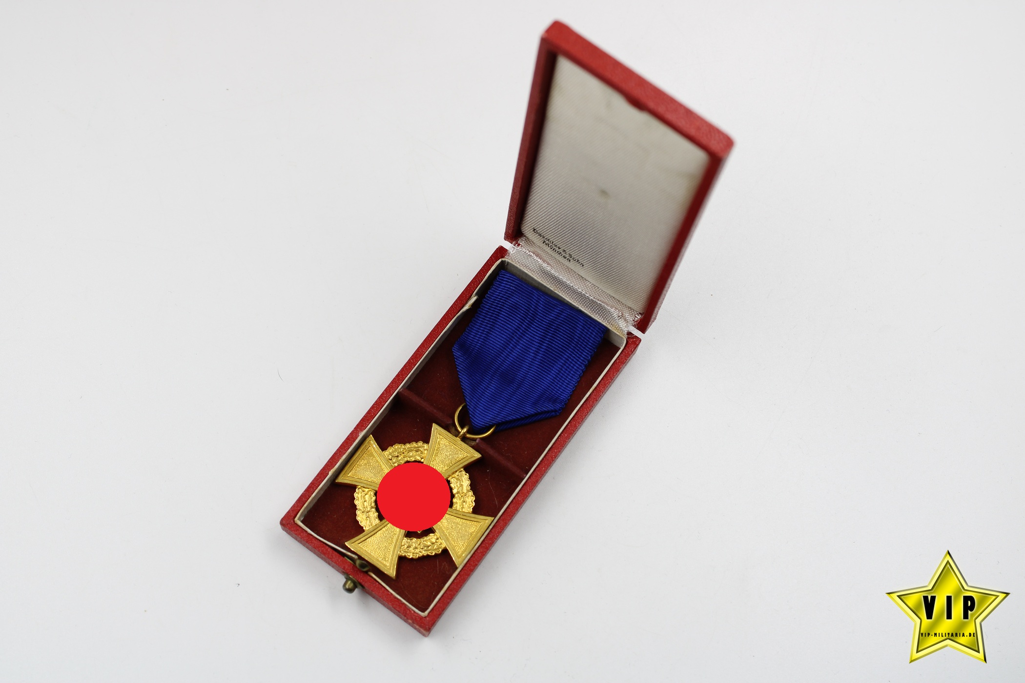 Treuedienst Ehrenzeichen in Gold 40 Jahre im Etui Deschler & Sohn, München 