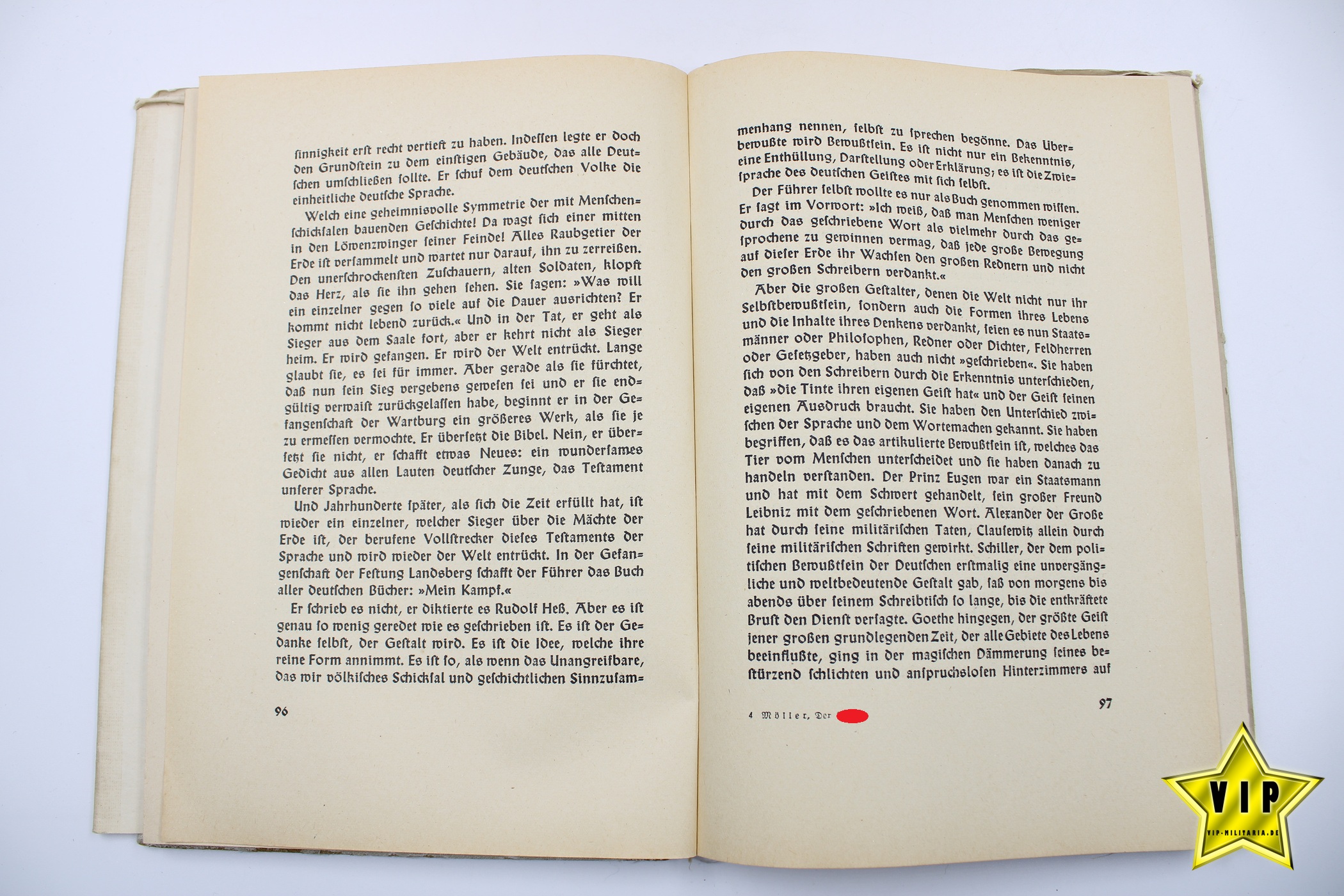 Buch Der Führer mit Widmung 1938