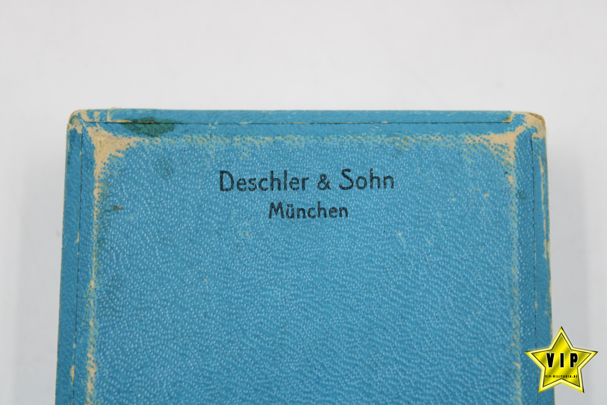 Treudienstabzeichen der Bayerischen Industrie im Etui mit Miniatur in Silber