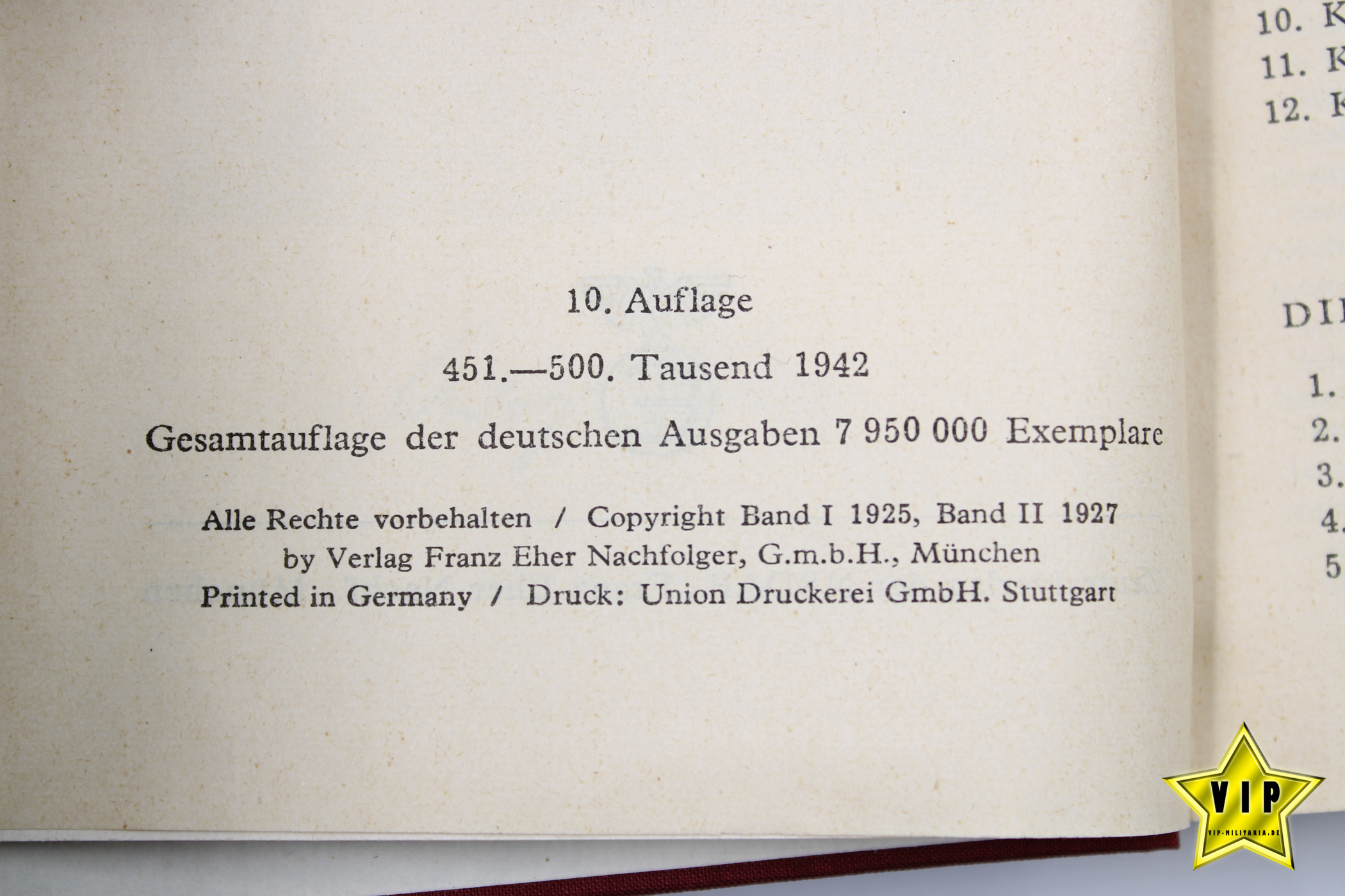 Mein Kampf rote Tornister Ausgabe 1942 Taschenbuch in Lateinschrift