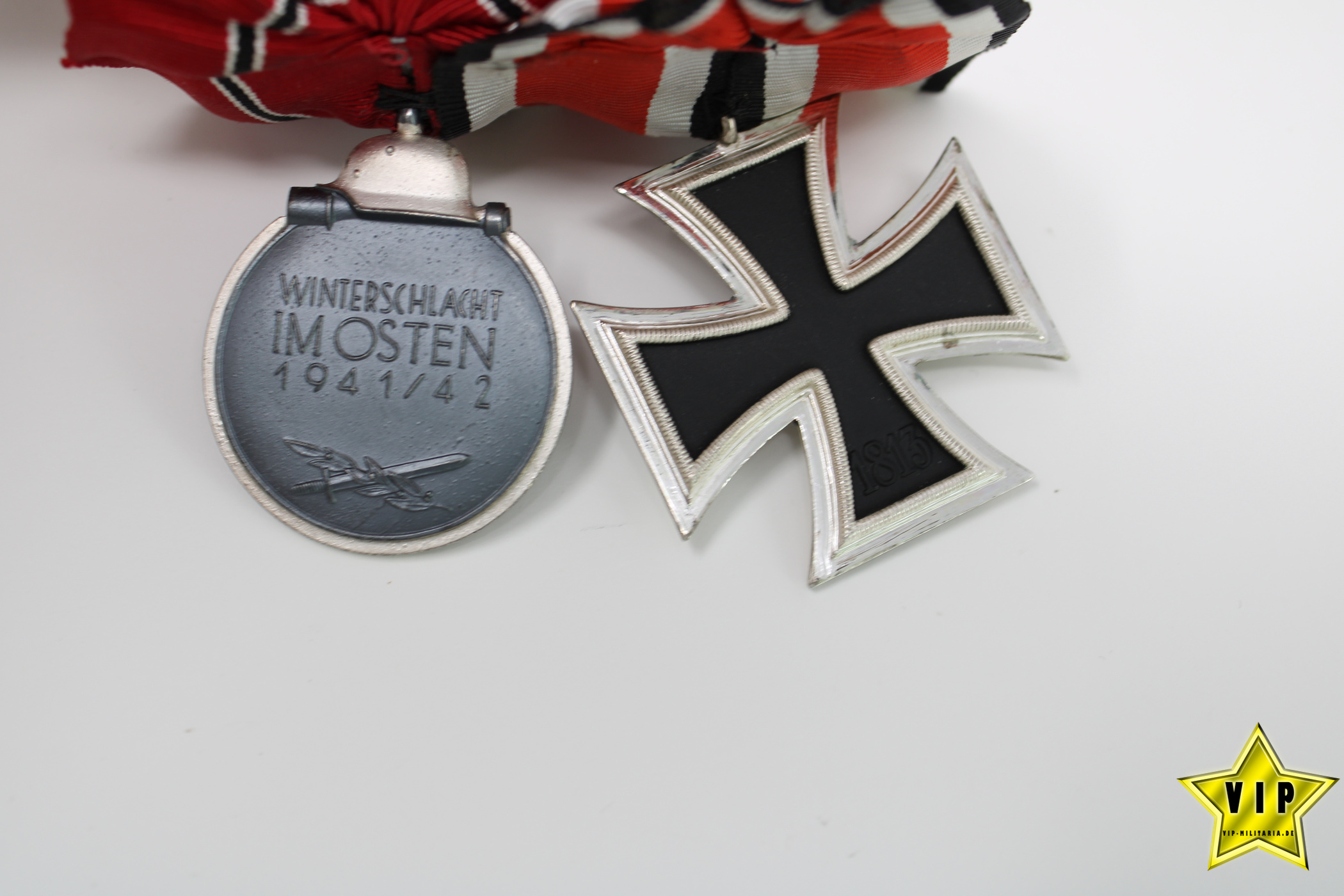 Ordensspange Eisernes Kreuz 2. Klasse 1939 + Ostmedaille