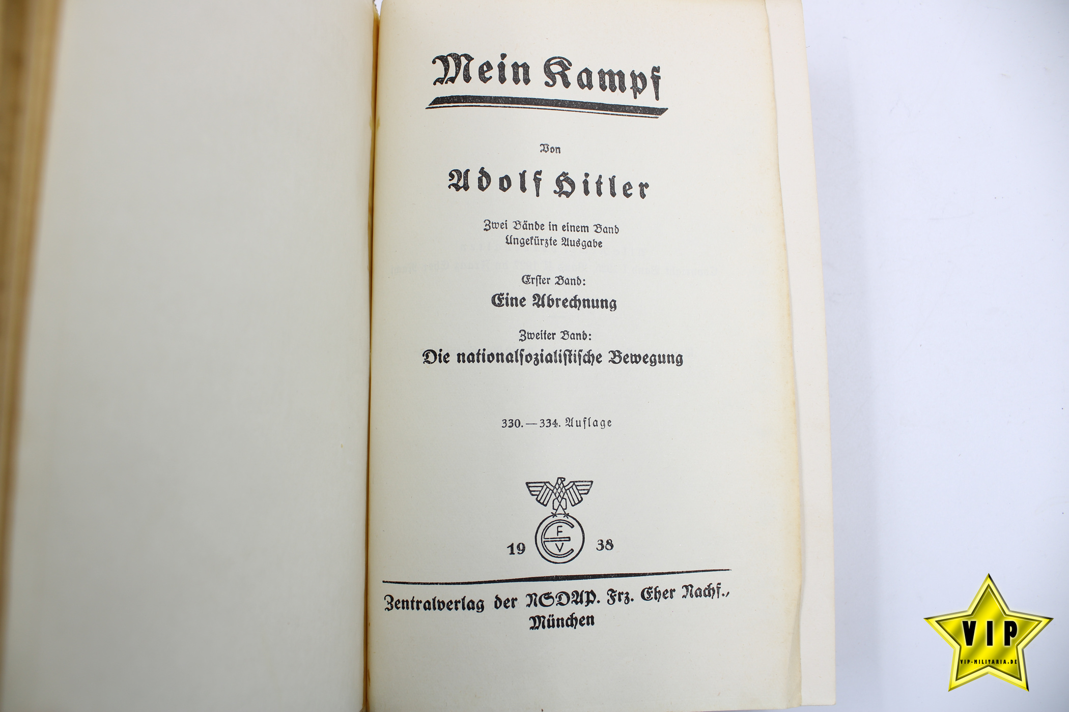 Mein Kampf mit Stadtwappen München 1938 mit Widmung 