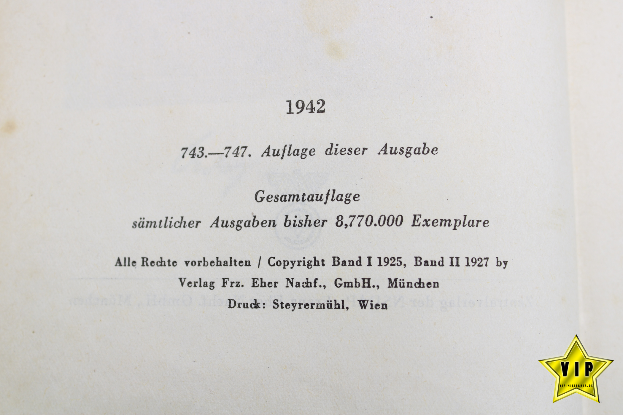 Mein Kampf 1942 Hochzeitsausgabe mit Widmung aus Schleinitz bei Marburg (Drau)