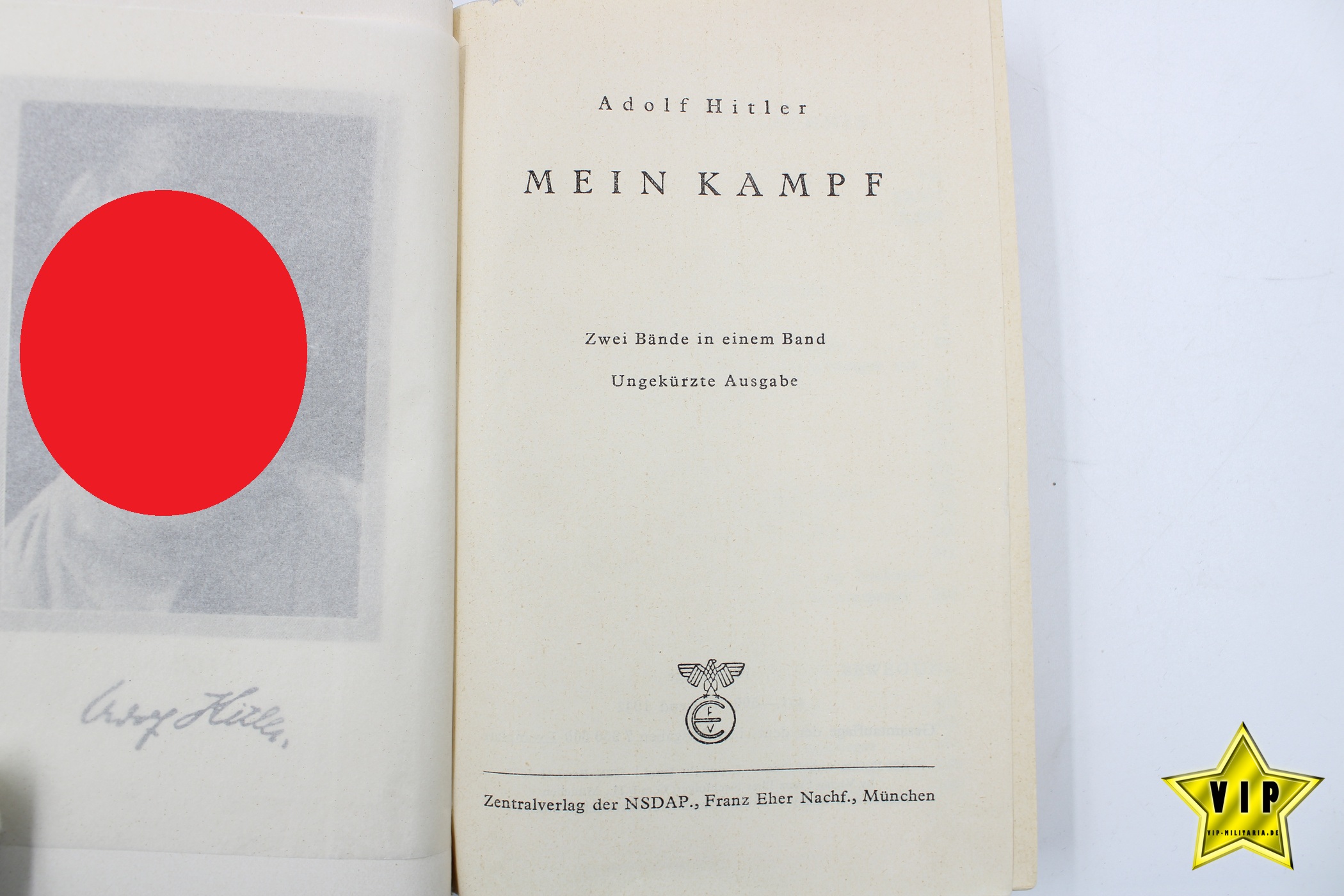 Mein Kampf rote Tornister Ausgabe 1942 Taschenbuch in Lateinschrift