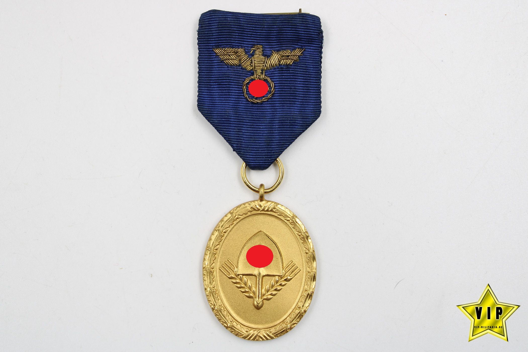 RAD Dienstauszeichnung in Gold für Männer 1.Stufe mit Bandadler