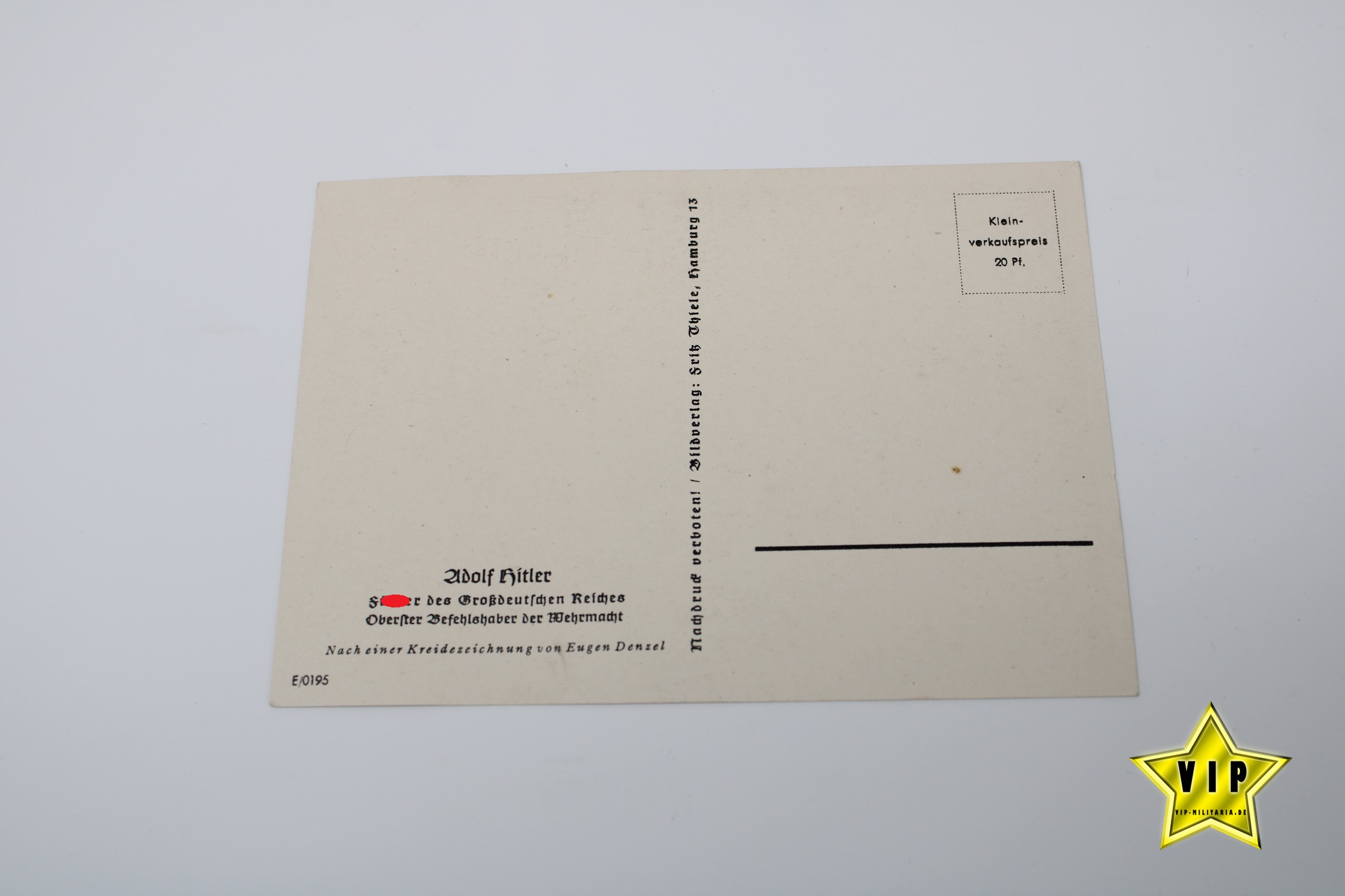 Postkarte Adolf Hitler Goldenes Parteiabzeichen Ehrenzeichen 
