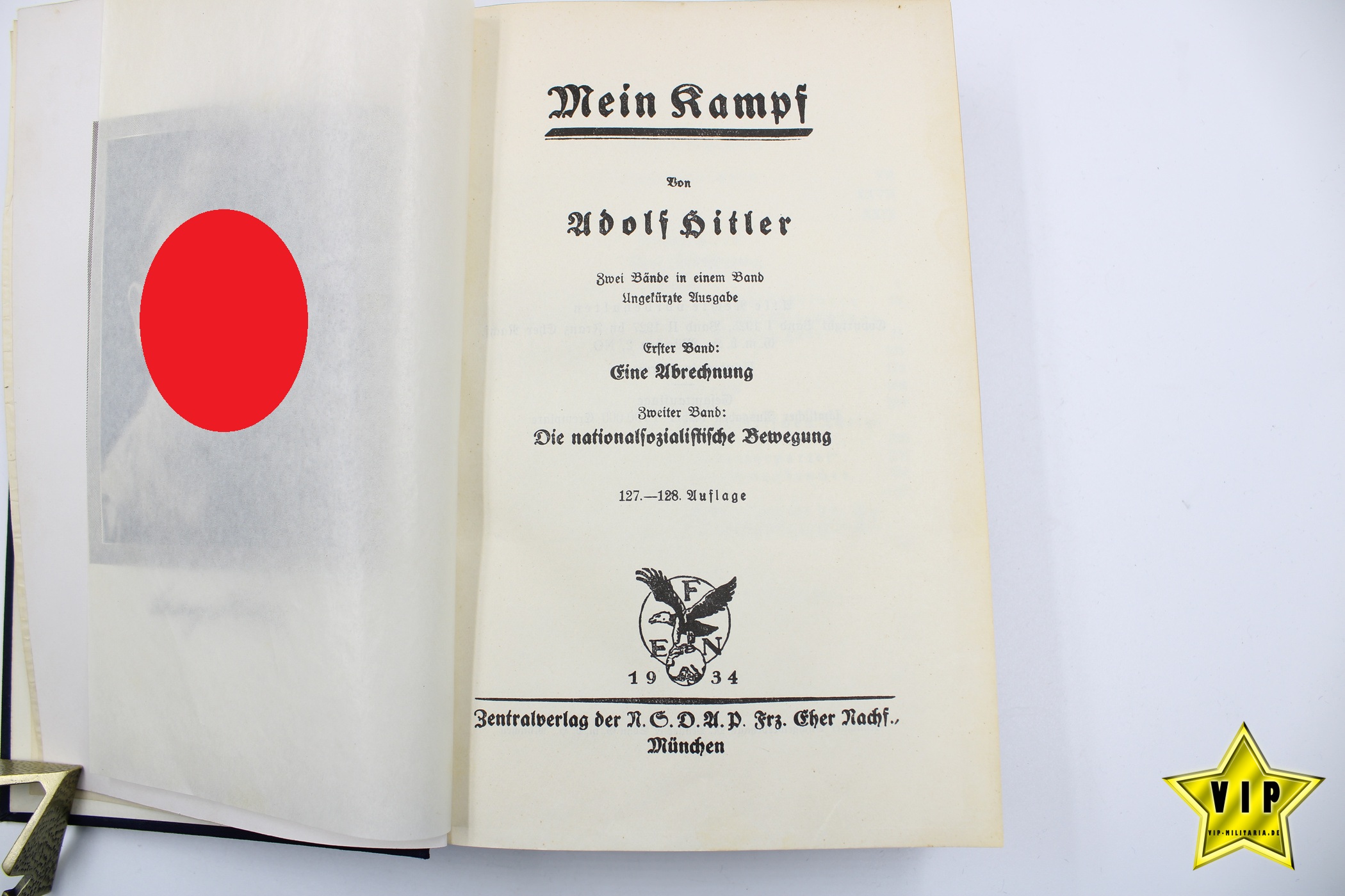 Mein Kampf 1934 Volksausgabe mit Widmung