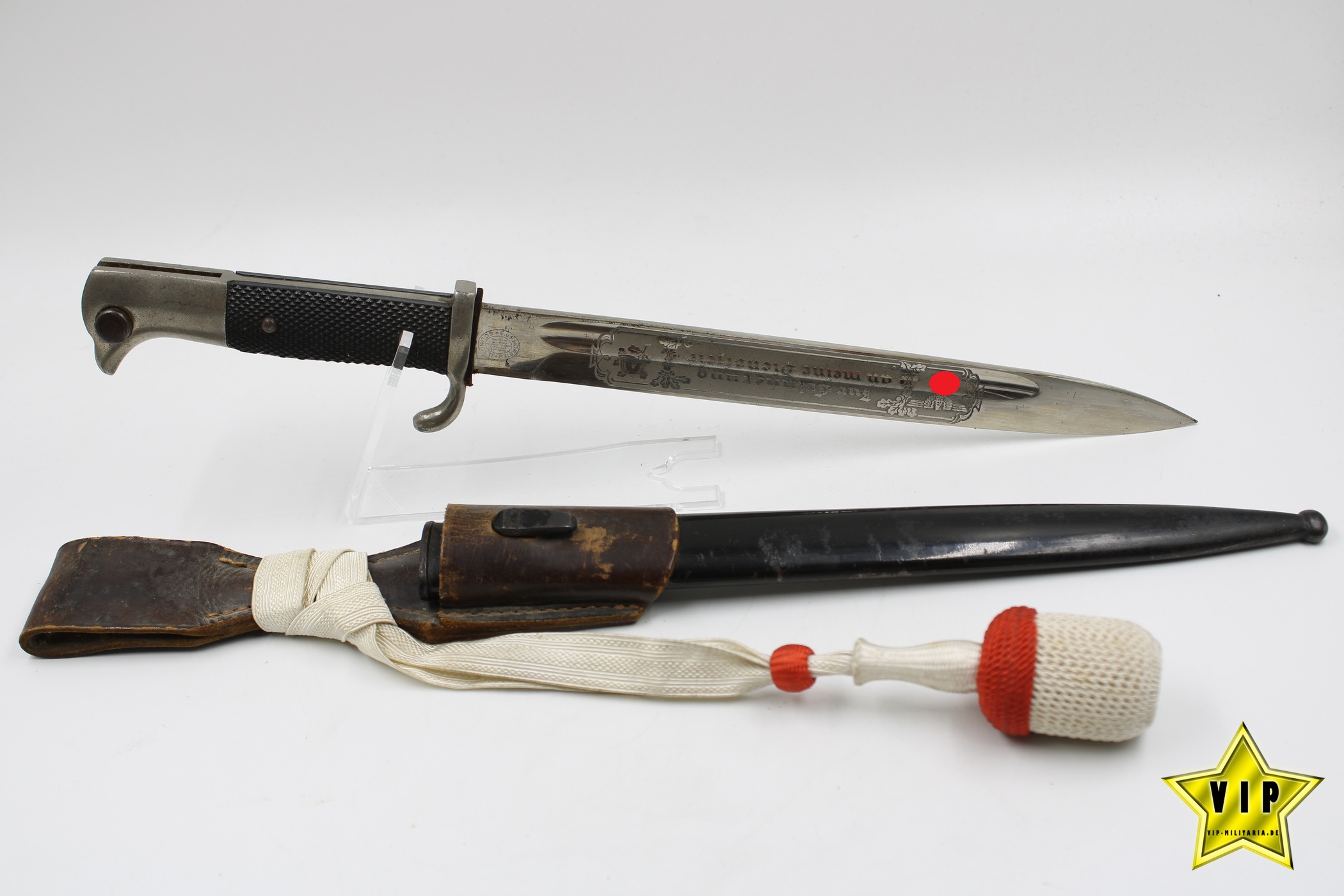 Ausgehbajonett mit Klingenäzung Hersteller E.&F. Hörster, Solingen