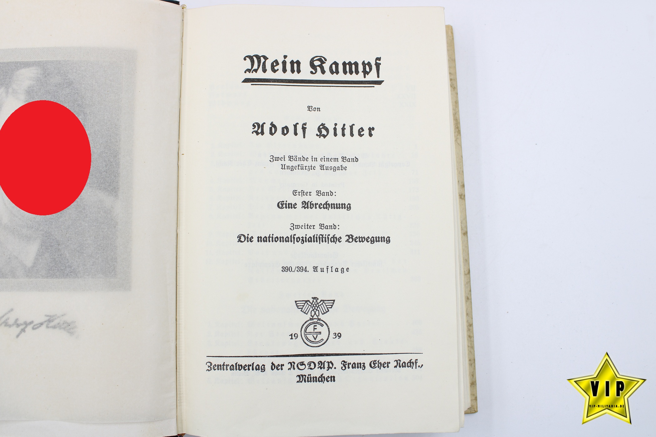 Mein Kampf 1939 im Schuber mit Goldschnitt