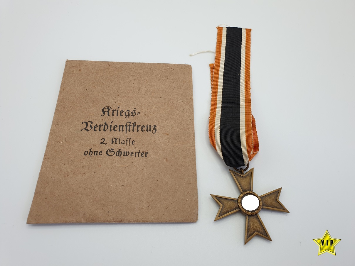 Kriegsverdienstkreuz 2. Klasse ohne Schwerter + Tüte