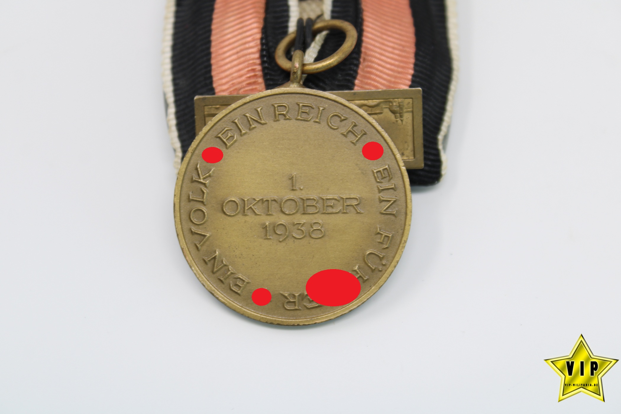 MEDAILLE 1. OKTOBER SUDETENLAND ANSCHLUSSMEDAILLE PRAGER BURG AUFLAGE