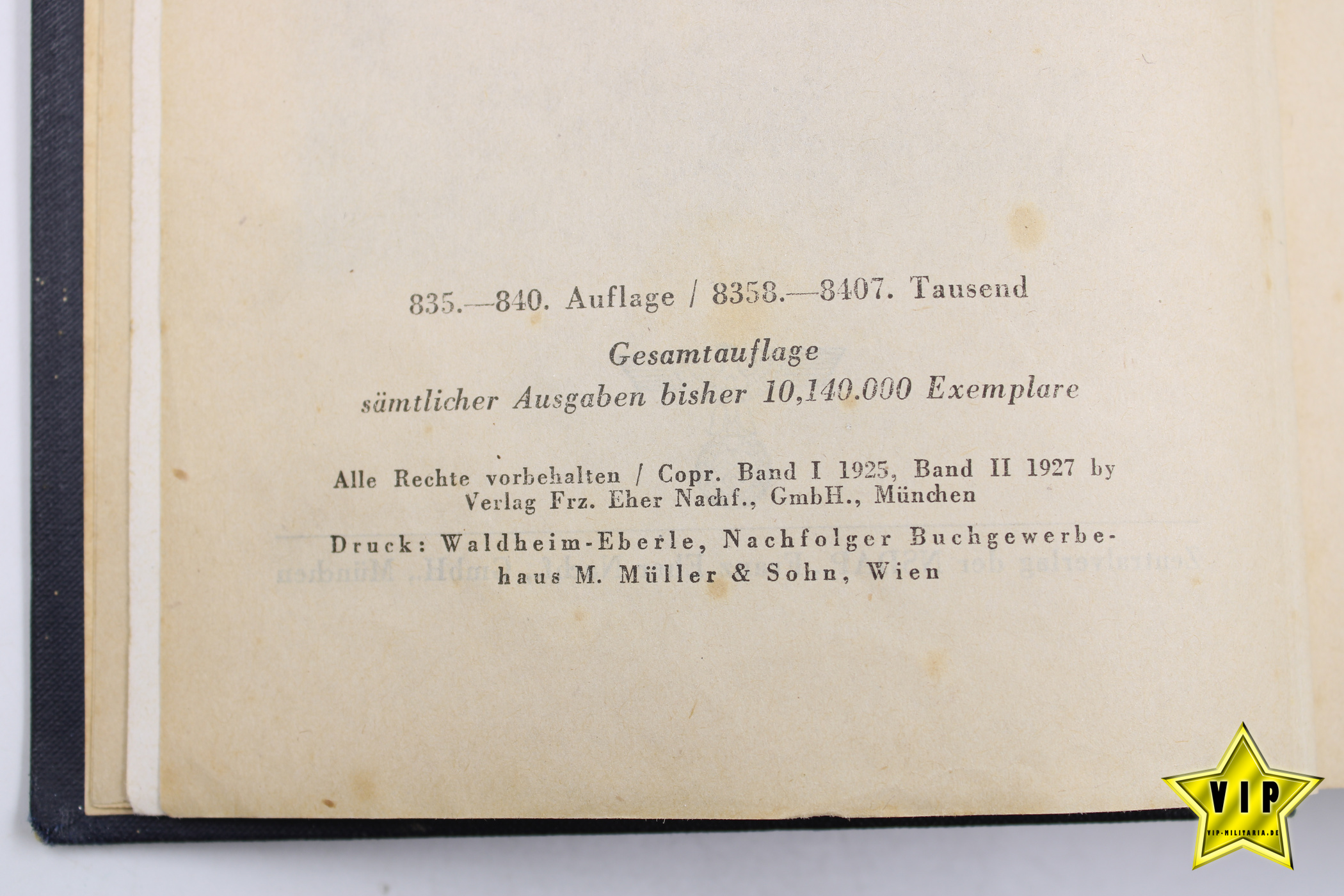 Mein Kampf Volskausgabe in Lateinschrift ohne Jahrgang