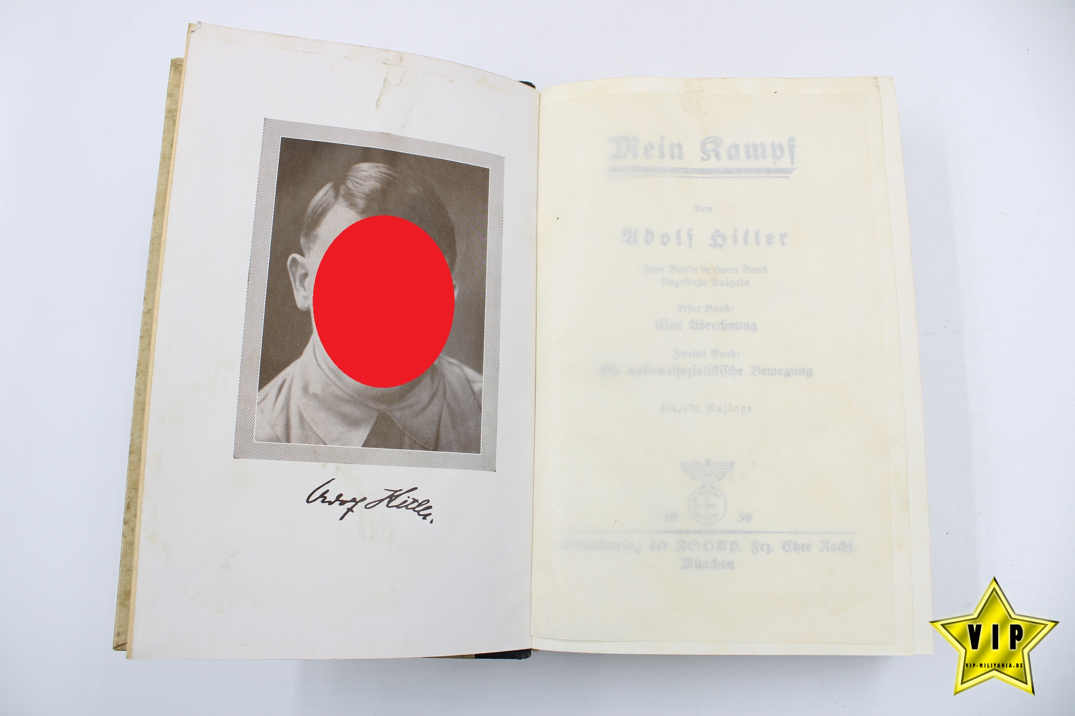 Mein Kampf 1939 mit Goldschnitt und Schuber
