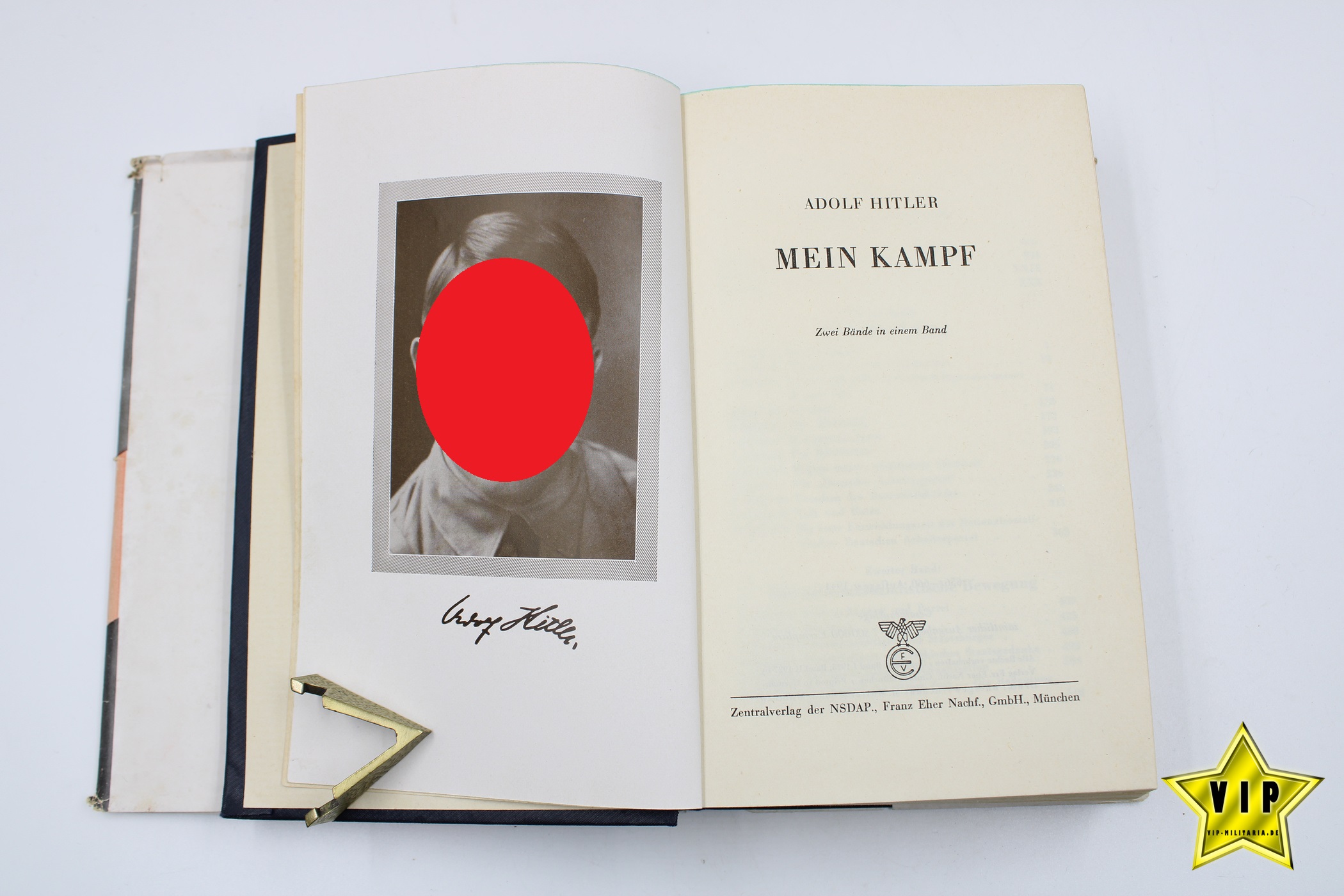 Adolf Hitler Mein Kampf Volksaugabe mit Schutzumschlag 1941 Kreisamtsleitung Neustadt