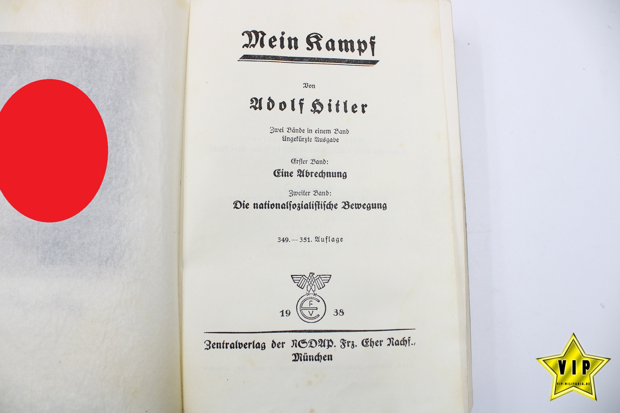 Mein Kampf 1938 Hochzeitsausgabe der Gemeinde Honhausen