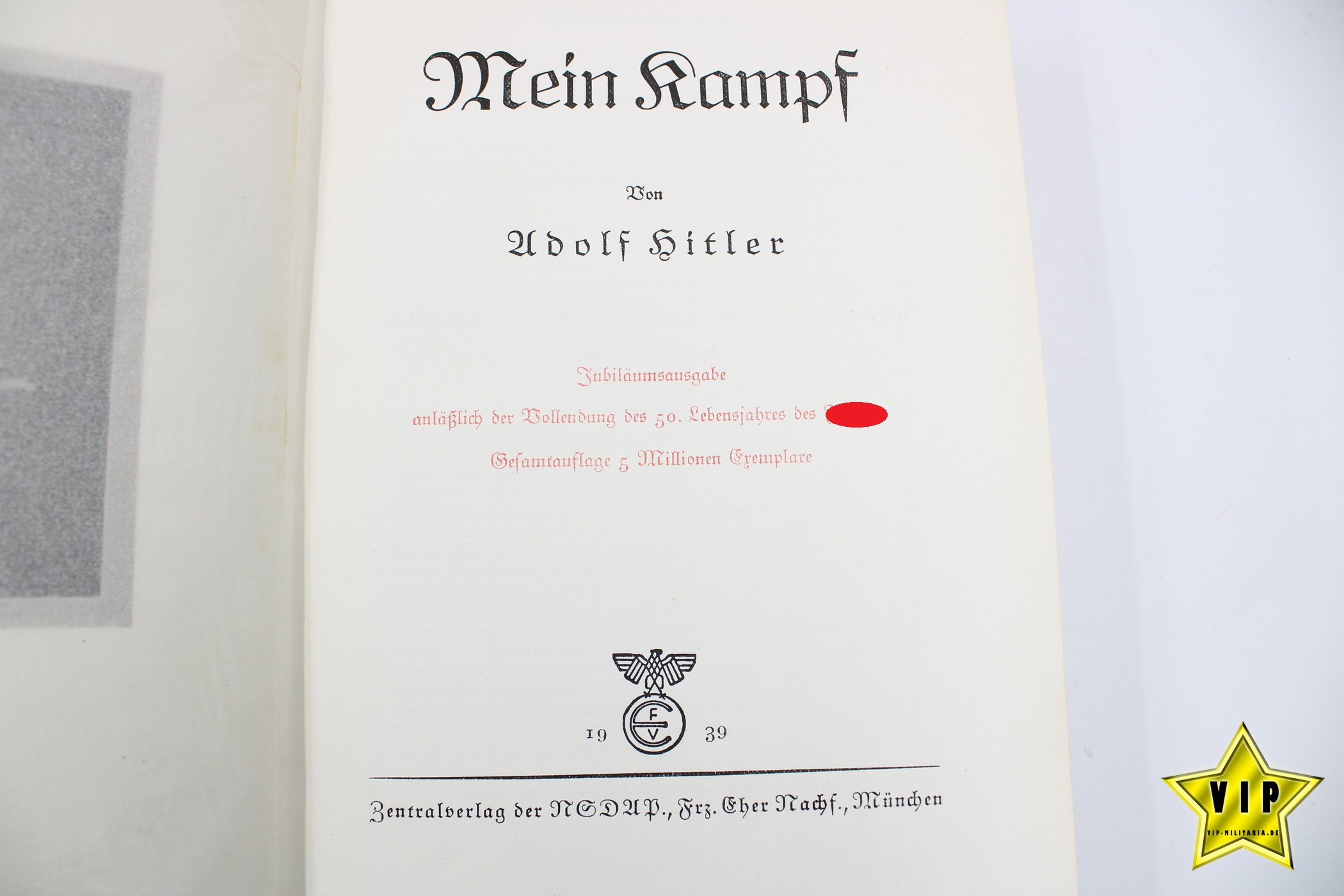 Mein Kampf 1939 Jubiläumsausgabe 50. Geburtstag